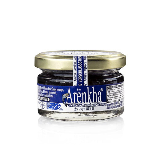 Caviar Arënkha (anciennement Avruga/Harenga), à base de hareng fumé, 55 g - Alternative luxueuse au caviar traditionnel, à base de hareng fumé de haute qualité