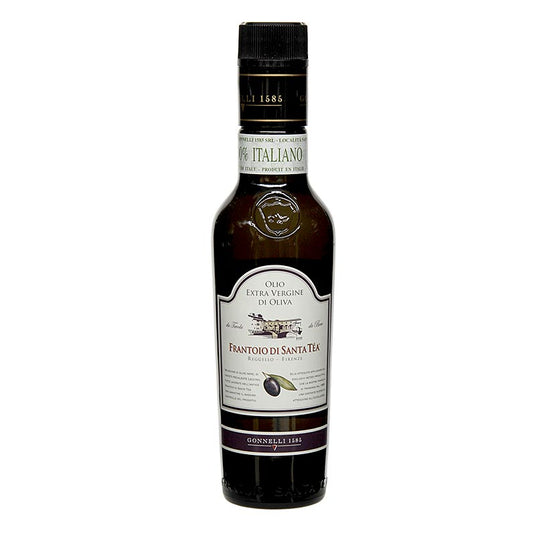 Huile d'olive extra vierge, Santa Tea Gonnelli Delicato, olives noires, 250 ml - huile d'olive de première qualité