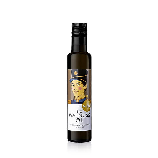 250 ml d'huile de noix biologique pressée à froid de Fandler, idéale pour une grande variété de plats