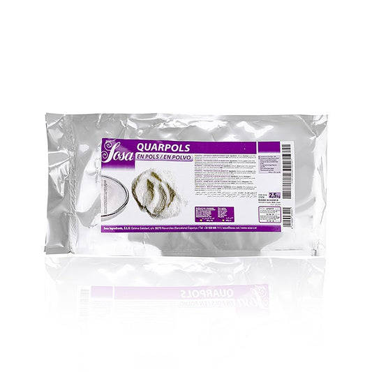 Sosa powder - Quark (37656), 25 kg est une image de produit d'un grand sac contenant 2,5 kg de poudre de fromage blanc de la marque Sosa.