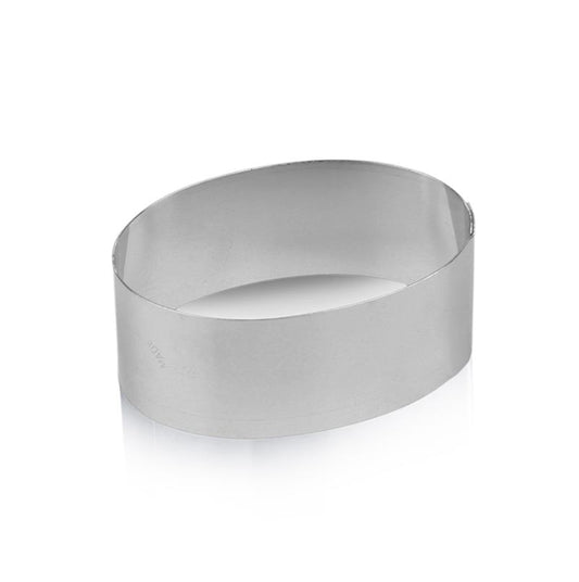 Coupe-biscuit en acier inoxydable, ovale, lisse, 7.5x4.5x3cm de haut, 1 pièce - Coupe-biscuit durable en acier inoxydable, forme ovale, surface lisse, dimensions 7.5x4.5x3cm de haut, parfait pour une découpe précise de la pâte à biscuit, 1 pièce