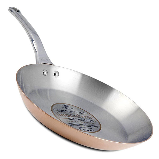 Poêle à induction Prima Matera de deBUYER, ronde, en cuivre et acier inoxydable, diamètre 28cm, 1 pièce