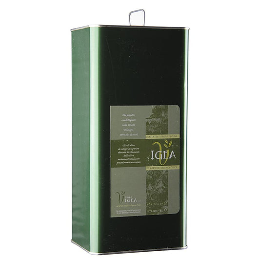 Huile d'olive extra vierge biologique, bouteille de 5 litres, produite à Villa Igea, Ponte del Giglio, Igea