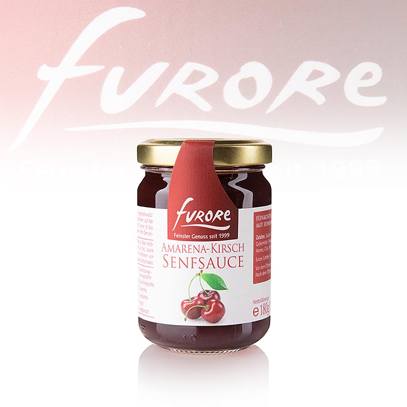 Délicieuse sauce à la moutarde aux cerises Furore Amarena 130ml, parfaite pour une variété de plats