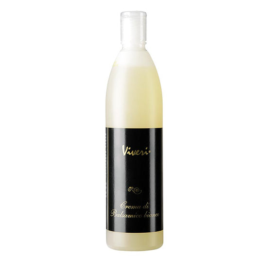 Crema di Balsamico Bianco, une délicieuse bouteille de 500 ml de Viveri, parfaite pour les desserts et autres plats.