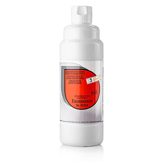 Colorant alimentaire liquide plus en rouge fraise de Dreidoppel, paquet de 1 kg