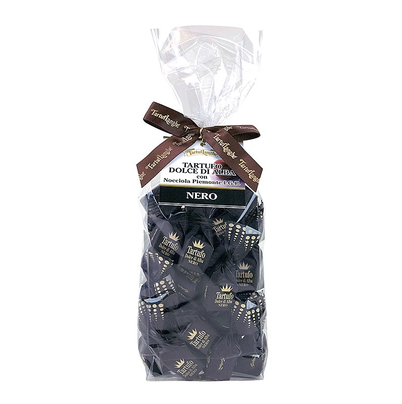 Pralines aux truffes Tartuflanghe - Dolce d'Alba, chocolat noir, env. 14g, noir, 200g Pralines aux truffes de luxe enveloppées de chocolat noir, idéales pour une gâterie de luxe