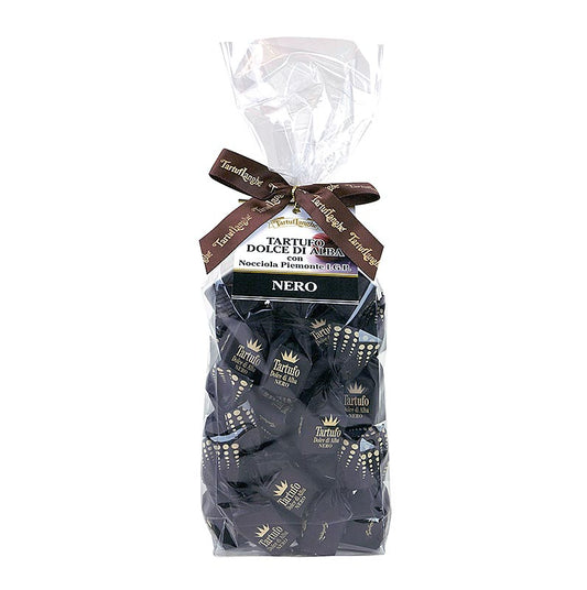 Pralines aux truffes Tartuflanghe - Dolce d'Alba, chocolat noir, env. 14g, noir, 200g Pralines aux truffes de luxe enveloppées de chocolat noir, idéales pour une gâterie de luxe