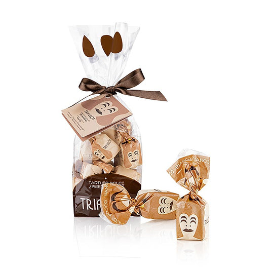 Pralines aux truffes Tartuflanghe - Dolce d'Alba, chocolat blanc, env. 14g, blanc, 200g Pralines aux truffes de luxe faites à la main avec du chocolat blanc, parfaites comme friandise raffinée