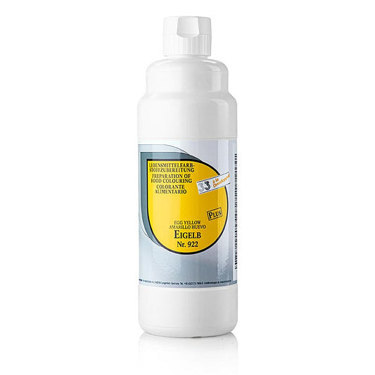 Colorant liquide plus, jaune d'oeuf, 922, Dreidoppel, 1 l - colorant liquide de haute qualité pour la préparation des aliments et la pâtisserie