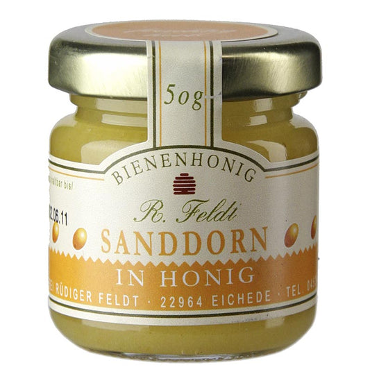 Argousier au miel, harmonieux, légèrement fruité, pot de 50 g - une délicieuse portion de 50 grammes d'argousier au miel, à la saveur harmonieuse et légèrement fruitée.