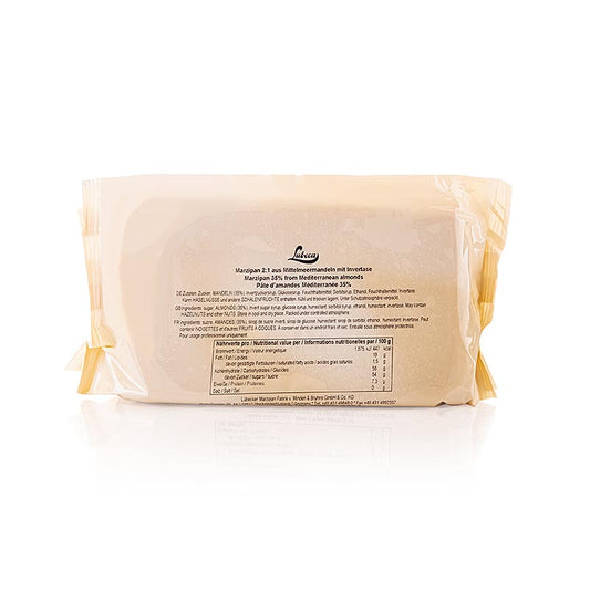 Massepain brut préformé de Lubeca, ratio 2:1, 1 kg