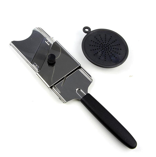 Rabot fin en acier inoxydable avec porte-chutes, produit par Triangle Tools, 1 pièce