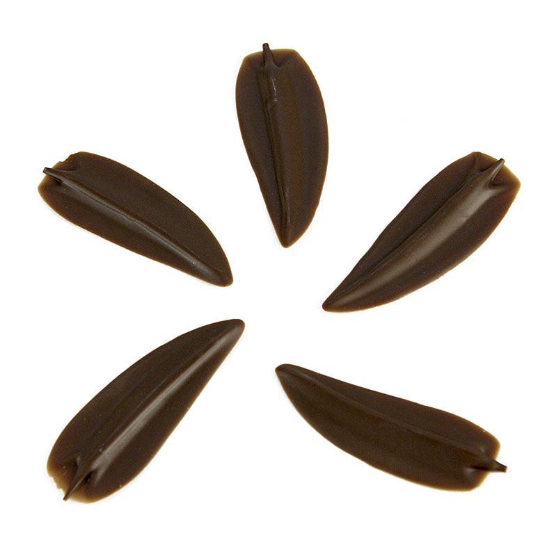 Topper décoratif Elégance - forme feuille, lait entier, 245 g, 160 pièces - Un topper décoratif élégant en forme de feuille, en lait entier, 245 g, emballé en 160 pièces.