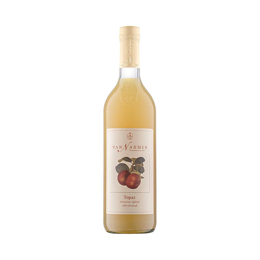 Jus de pomme Topaz biologique de Van Nahmen, 100% jus direct, en bouteille de 750 ml