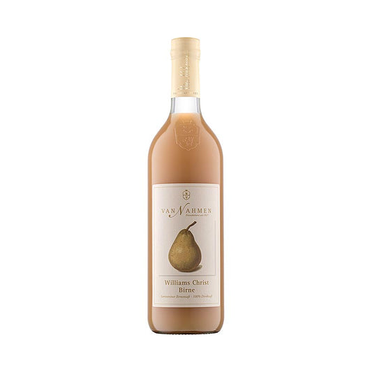 Van Nahmen - Jus de poire Williams Christ, 100% jus direct, 750 ml - délicieux et pur jus de poire Williams Christ dans une élégante bouteille de 750 ml.