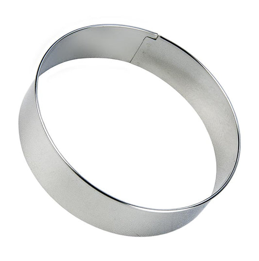 Coupe-bagues en acier inoxydable, lisse, avec diamètre 10cm, hauteur 25cm et épaisseur 03mm, emballé par pièce
