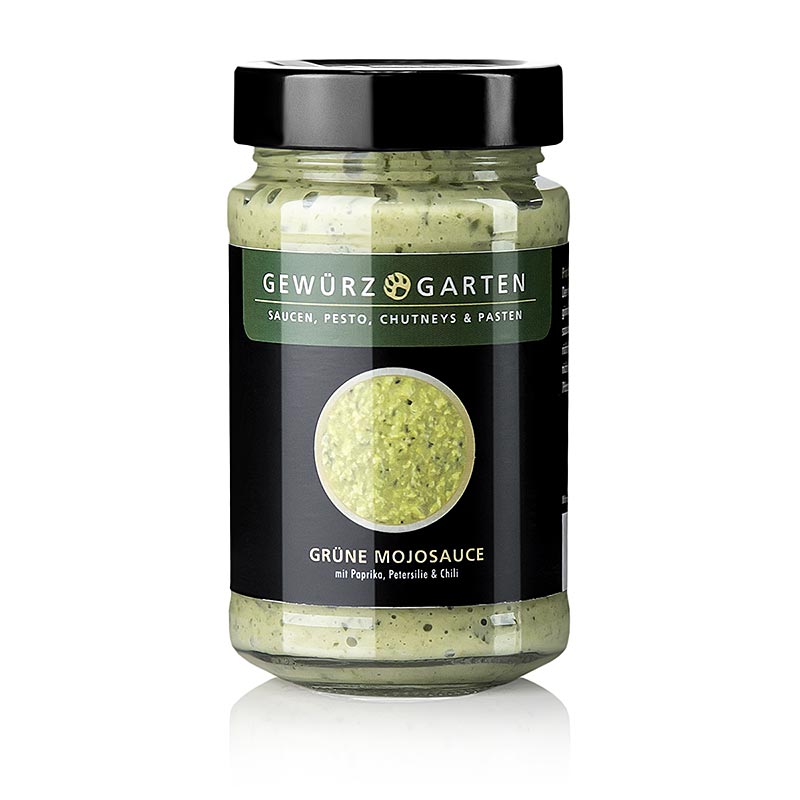 Herb Garden Sauce mojo verte, avec paprika, piment et feuille de persil, 225 ml - délicieuse sauce épicée pour donner plus de saveur à vos plats