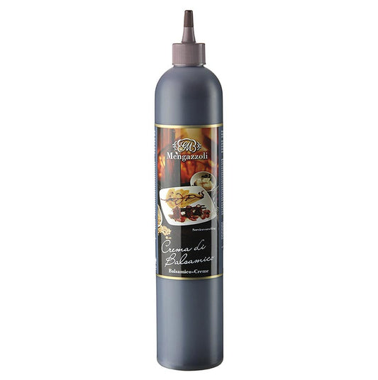 Bouteille en verre de Crema di Balsamico de Acetificio Mengazzoli, 540 g, idéal pour les plats salés et les desserts