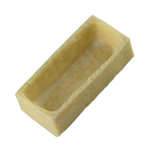 Tartelettes à dessert vanille, enrobées, rectangulaires, 24x53x16mm h, 173 kg, 192 pièces - Une délicieuse livraison de 192 tartelettes à dessert vanille, rectangulaires, enrobées, mesurant 24x53x16mm et pesant 173 kg.