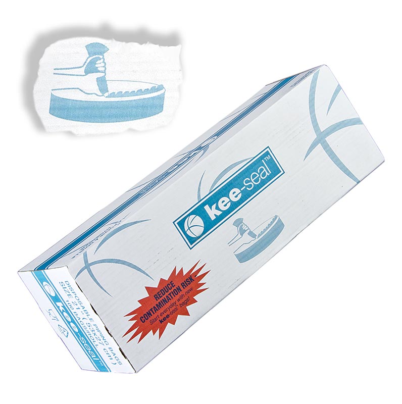 Sachet pour seringue en matériau jetable, longueur 53 cm, surface lisse, distributeur Kee-Seal, paquet de 100 pièces
