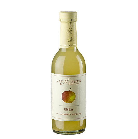 Jus de pomme Elstar biologique de Nahmen, 100 % de jus direct, en bouteille de 250 ml