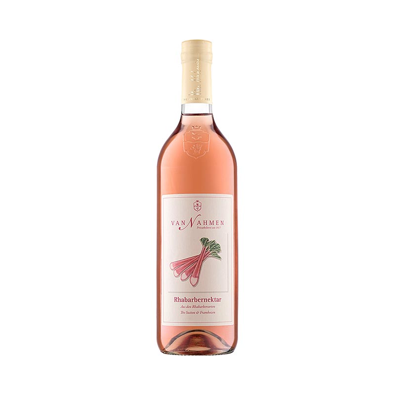 Van Nahmen - Nectar de framboise et de rhubarbe, 70% de jus instantané, 250 ml - délicieux jus de fruits artisanal à base de framboises et de rhubarbe