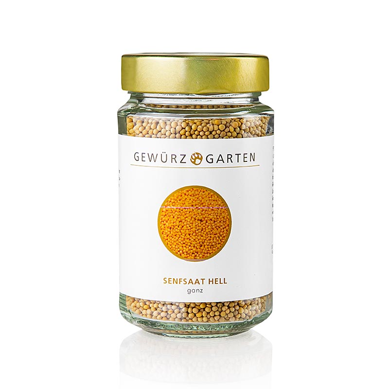 Graines de moutarde Gewürzgarten, de couleur claire, 160 g - Un paquet de 160 g de graines de moutarde de Gewürzgarten, savoureuses et de couleur claire.