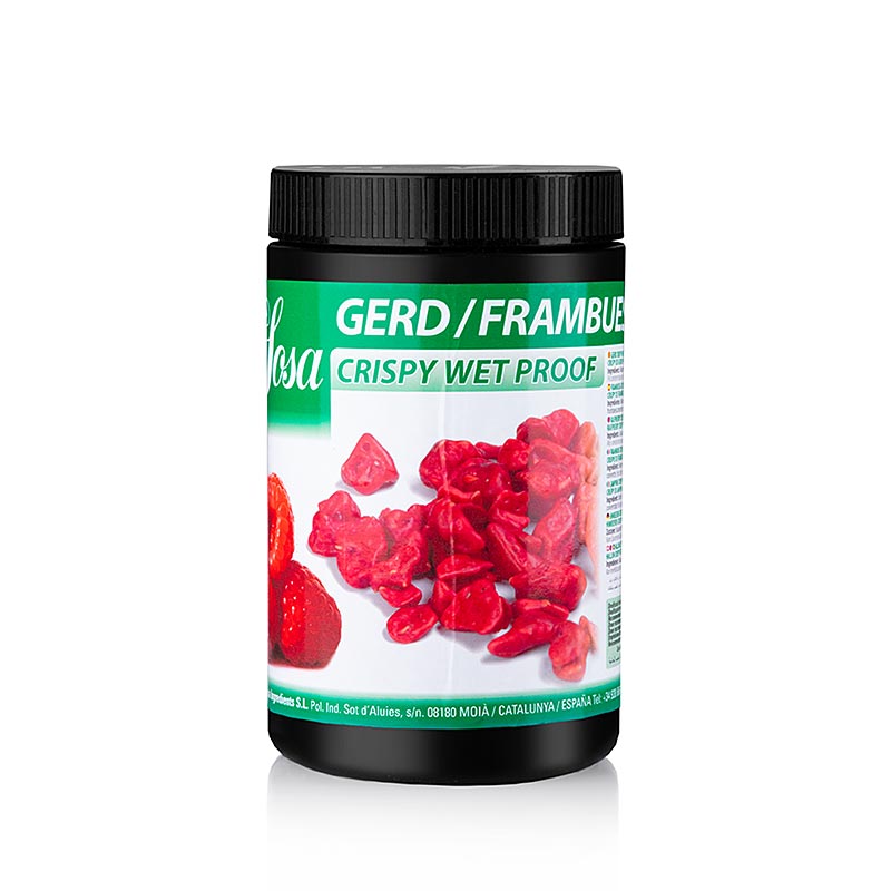 Delicious Sosa Crispy Raspberry avec une épreuve naturelle, recouvert de beurre de cacao, 400 g