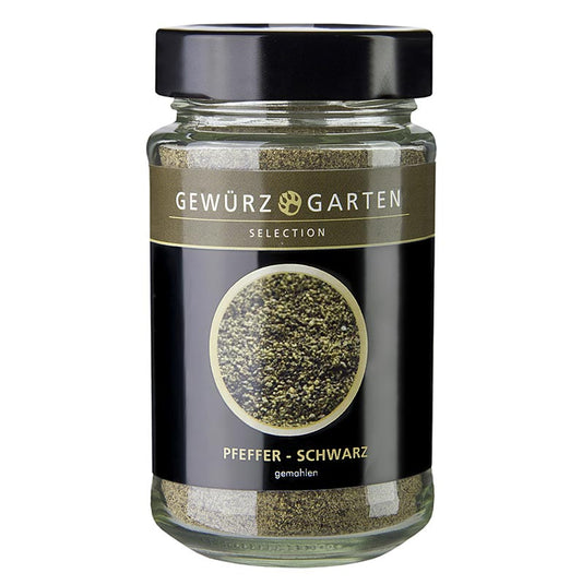 Poivre noir moulu de Gewürzgarten, conditionné en boîte de 120 g