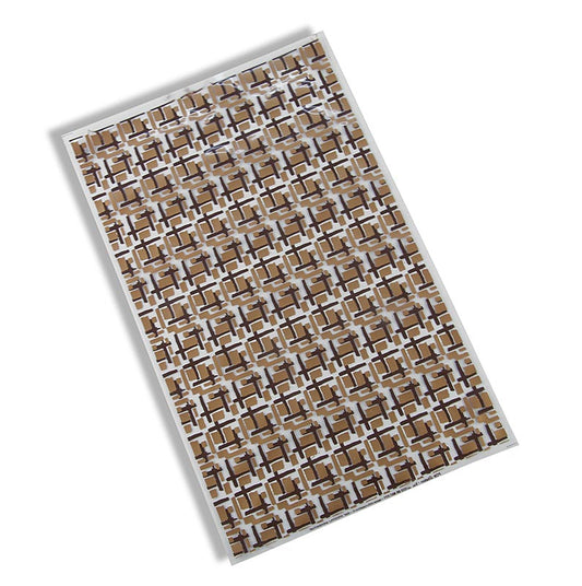 Feuille décorative avec motif de labyrinthe pour le chocolat, 40x25cm, 17 feuilles