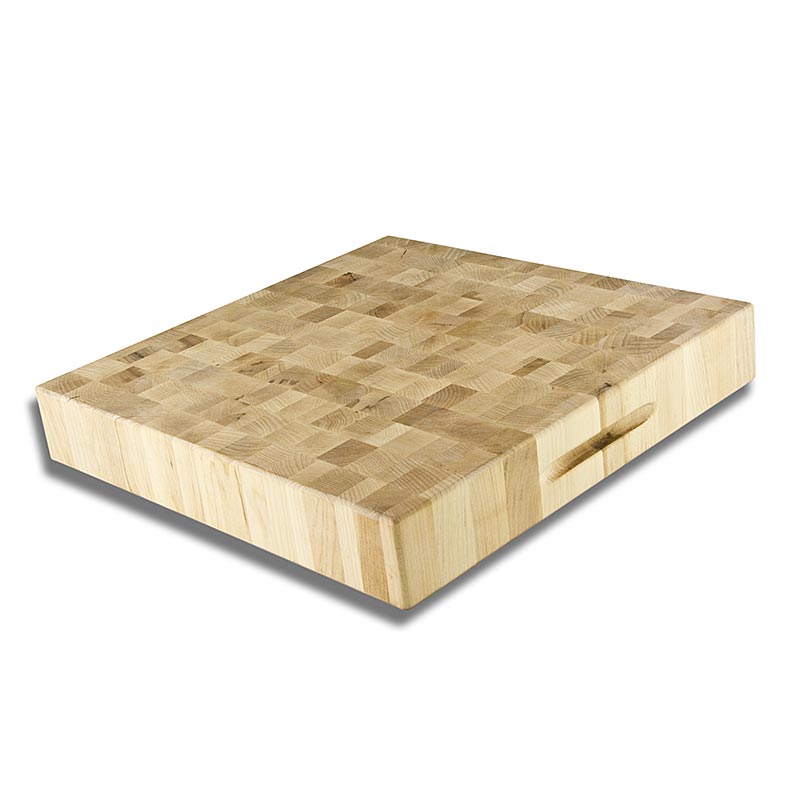 Planche à découper carrée en érable de Boos Blok, 46x46x75cm, adaptée à un usage professionnel