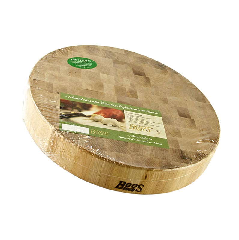Planche à découper ronde en bois d'érable Boos Block CCB, 46 cm de diamètre et 75 cm d'épaisseur, 1 pièce