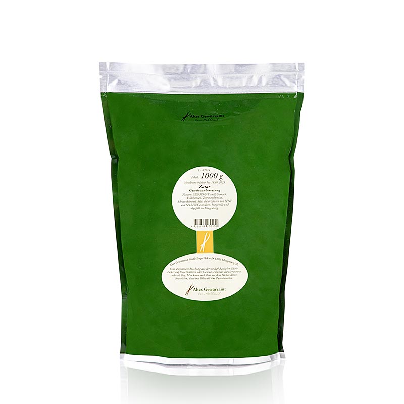 Préparation aux herbes Zatar de l'Altes Gewürzamt OG, paquet de 1 kg pour des plats délicieux
