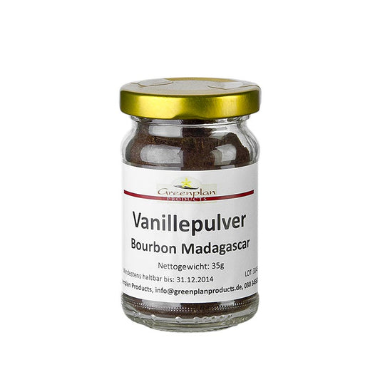 Vanille Bourbon moulue de Madagascar, 35 g, de Greenplan - une vanille de haute qualité