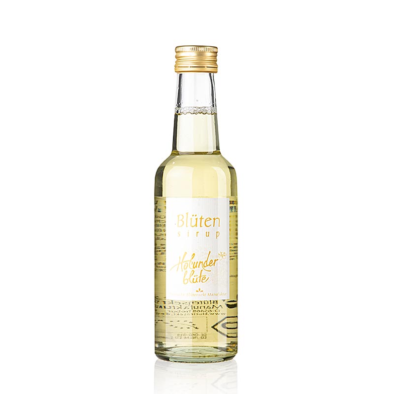 Sirop de sureau biologique, ratio 1:10, dans une bouteille de 250 ml