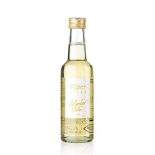 Sirop de sureau biologique, ratio 1:10, dans une bouteille de 250 ml