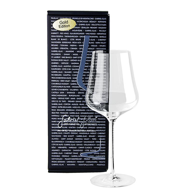 GABRIEL-GLAS© GOLD-Edition 510 ml, verre à vin soufflé à la bouche, dans un emballage cadeau