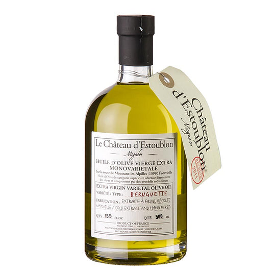 Bouteille de 500 ml d'huile d'olive vierge extra d'olives Béruguette, Château d'Estoublon