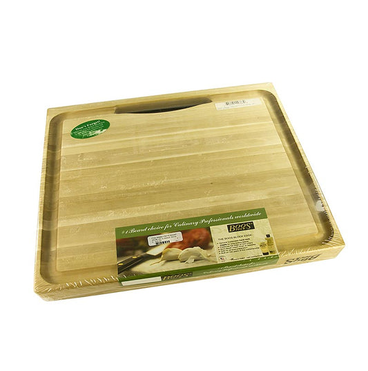 Planche à découper en bois Boos Block Prep Master en érable, 46x46x6cm, avec égouttoir, en une seule pièce, parfait pour la préparation des aliments