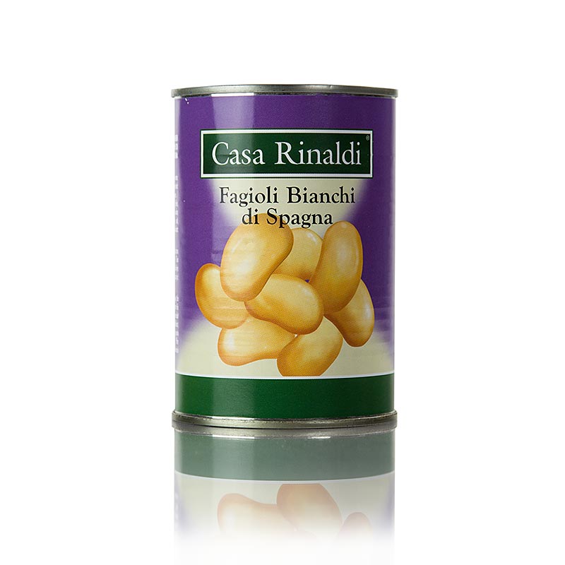 Haricots blancs espagnols en pot de 400 g, marinés dans une sauce savoureuse et goûteuse
