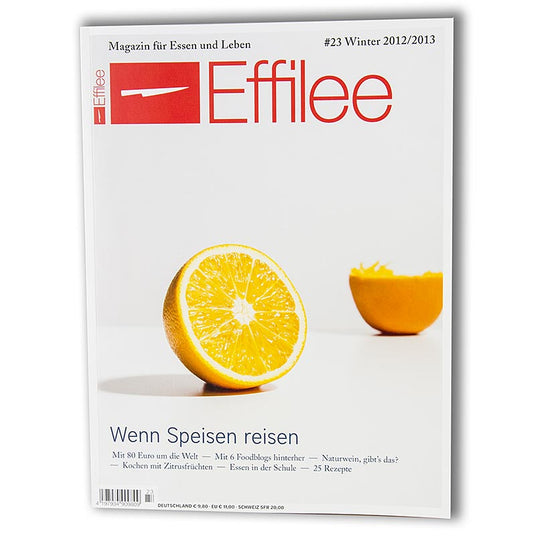 Une image de la couverture d'Effilee - Magazine for food and life, numéro 23, 1 pièce, avec un design attrayant et un contenu de bon goût.