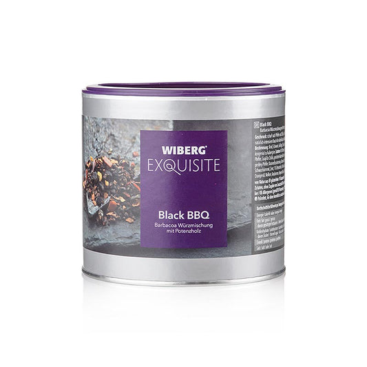 Sel noir pour BBQ de Wiberg Exquisite, parfait pour assaisonner vos aliments au barbecue, 340 g