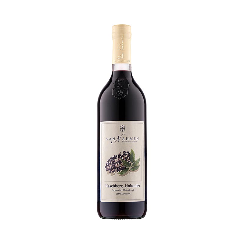 Jus de sureau Haschberg, 100% jus direct, de Nahmen, bio, 750 ml - Bouteille de jus de sureau bio de Haschberg, pur jus de Nahmen, 750 ml