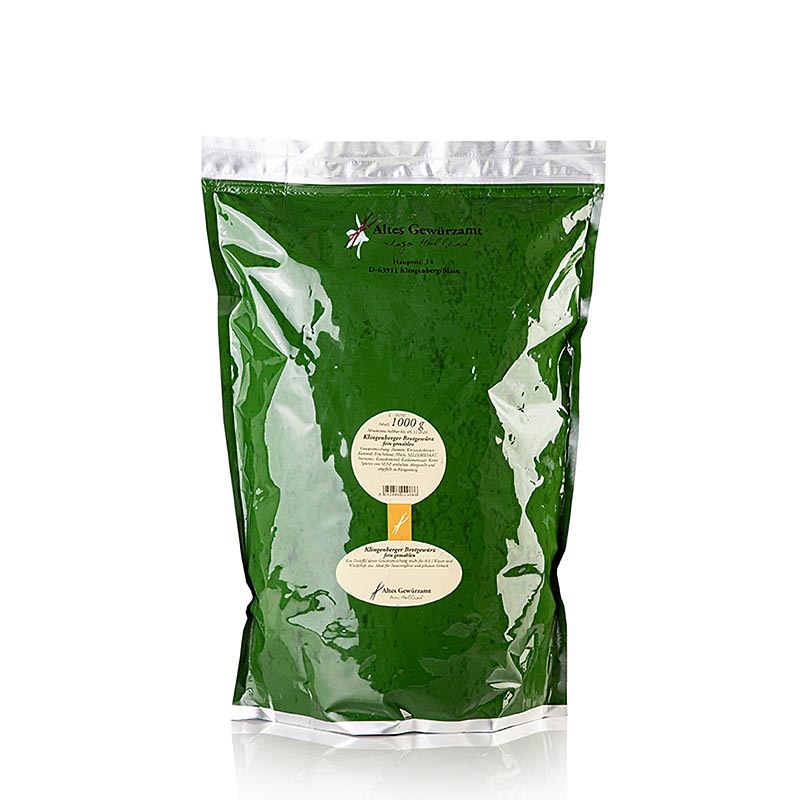 Épices à pain Klingenberg, 1kg Altes Gewürzamt (OG), 1 kg - mélange de haute qualité d'épices à pain traditionnelles dans un emballage de 1kg de Altes Gewürzamt
