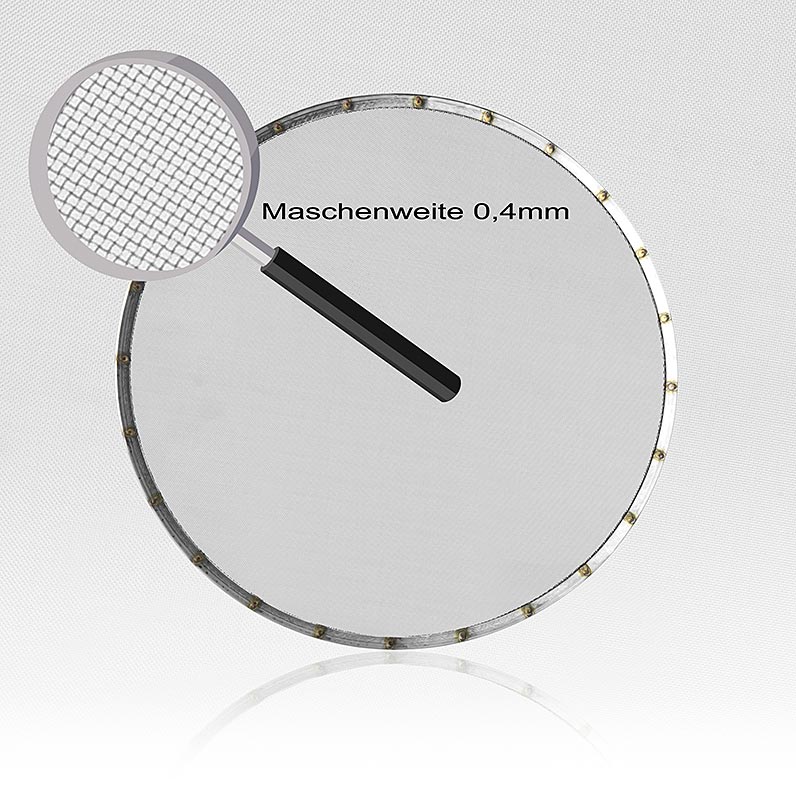 Tamis de remplacement pour tamis (Art35345), d'un diamètre de 30cm et d'une taille de maille de 04mm, vendu en 1 pièce