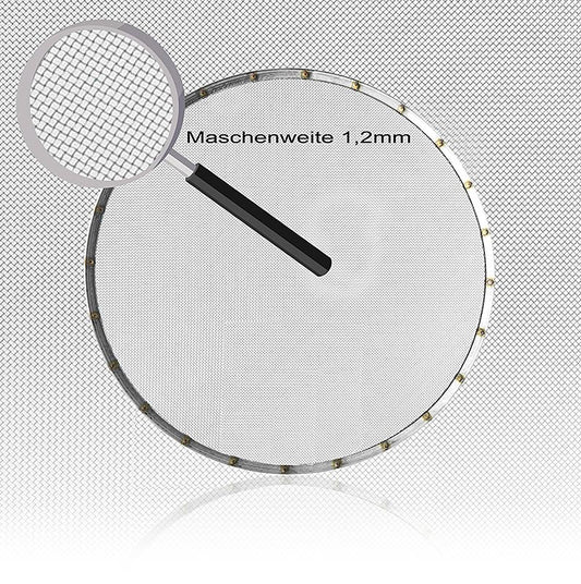 Tamis de remplacement pour tamis, diamètre 30cm, maille 1,2mm, 1 pièce, code produit 35345
