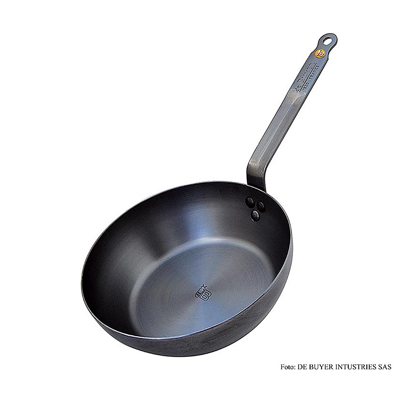 DeBUYER Mineral B Element poêle en fer Country, ø 24cm, 75cm de haut, 1 pièce - poêle en fer durable et polyvalente pour la cuisine