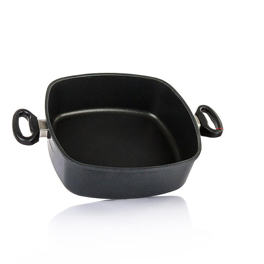 Rôtissoire de AMT Gastroguss, carrée, adaptée à l'induction, 28x28cm, 9cm de haut, 1 pièce
