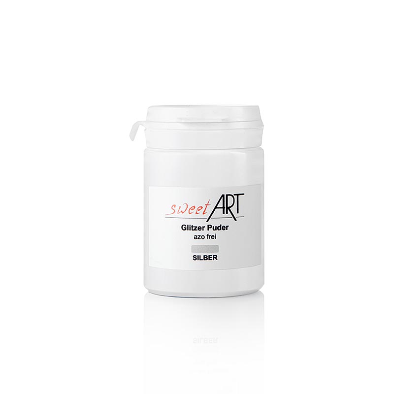 Poudre pailletée, argent brillant, Sweet Art, 25 g, parfaite pour ajouter une touche scintillante aux projets d'artisanat et aux décorations